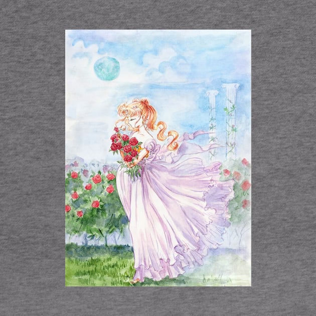 Princess Serenity with Roses by eosofdawn